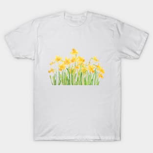 yellow daffodils painting T-Shirt